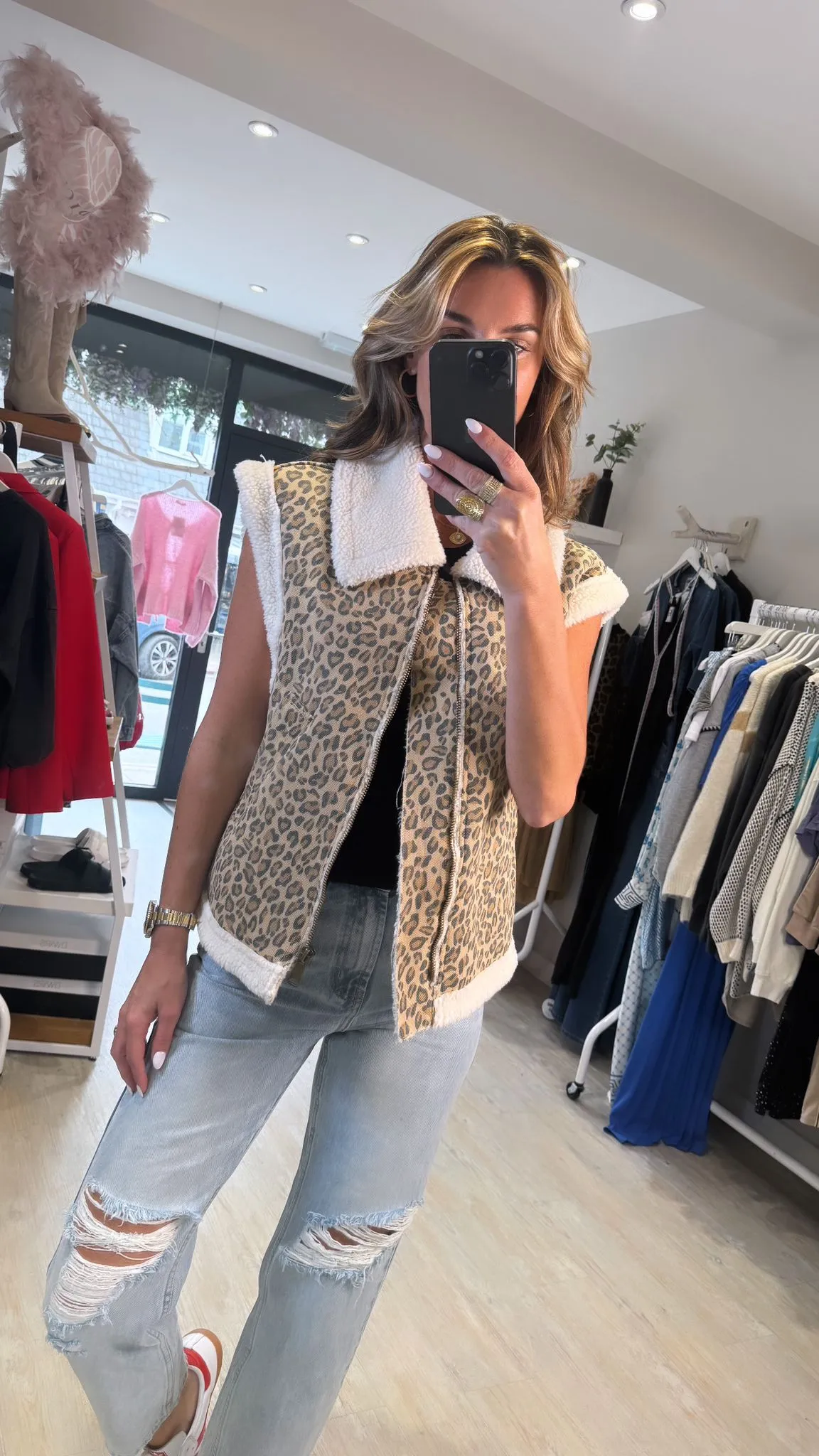 Cleo Leopard Print Gilet