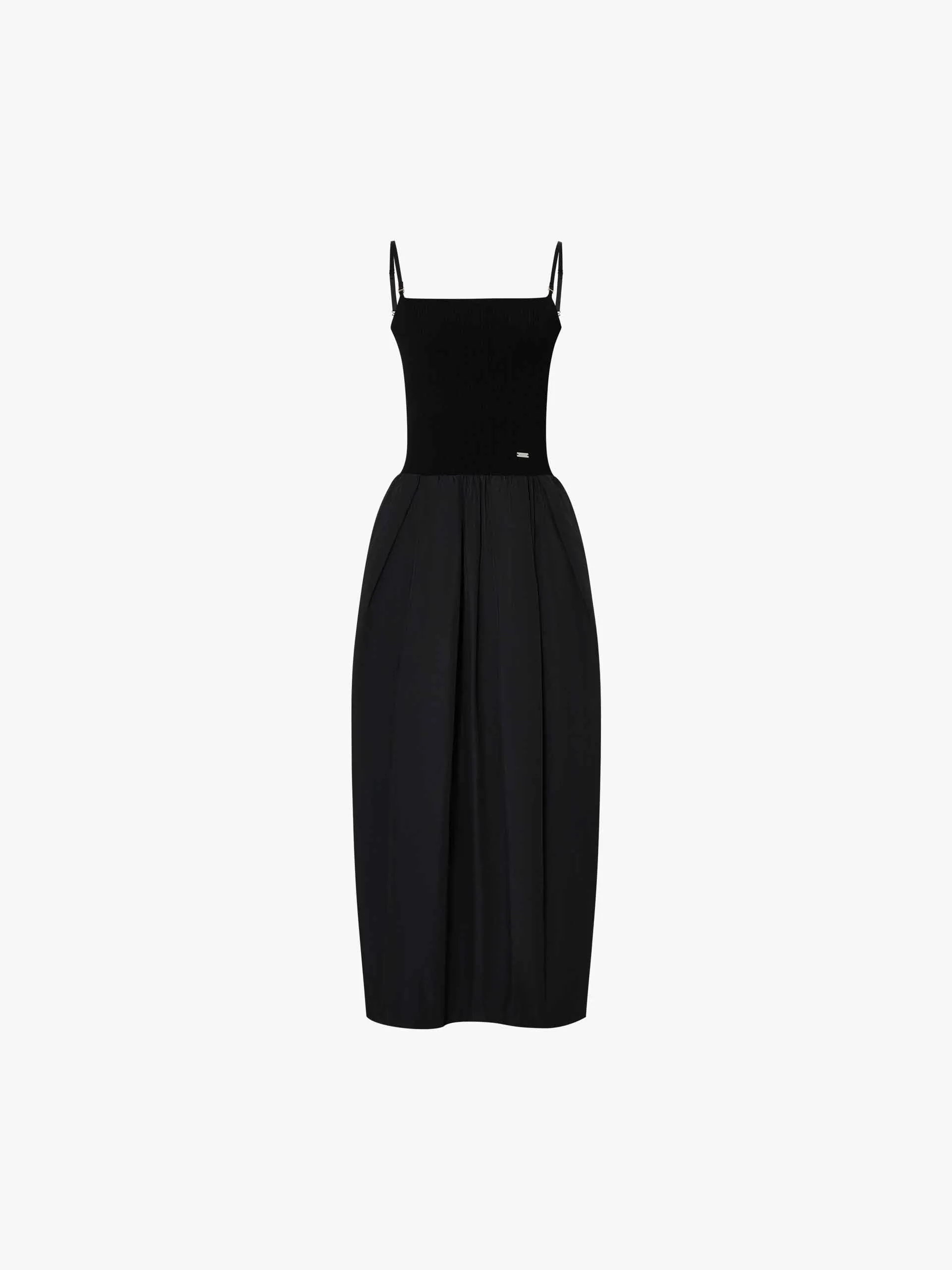 Cocoon Shape Paneled Dress