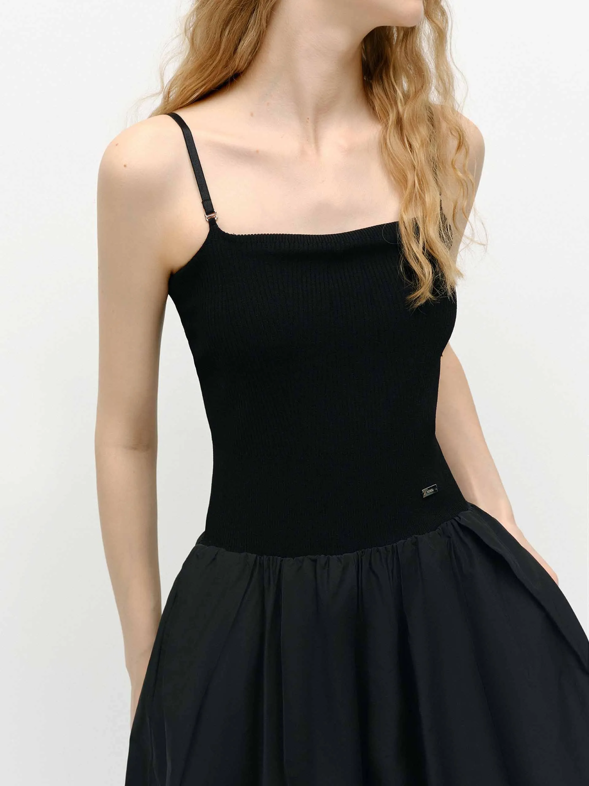 Cocoon Shape Paneled Dress