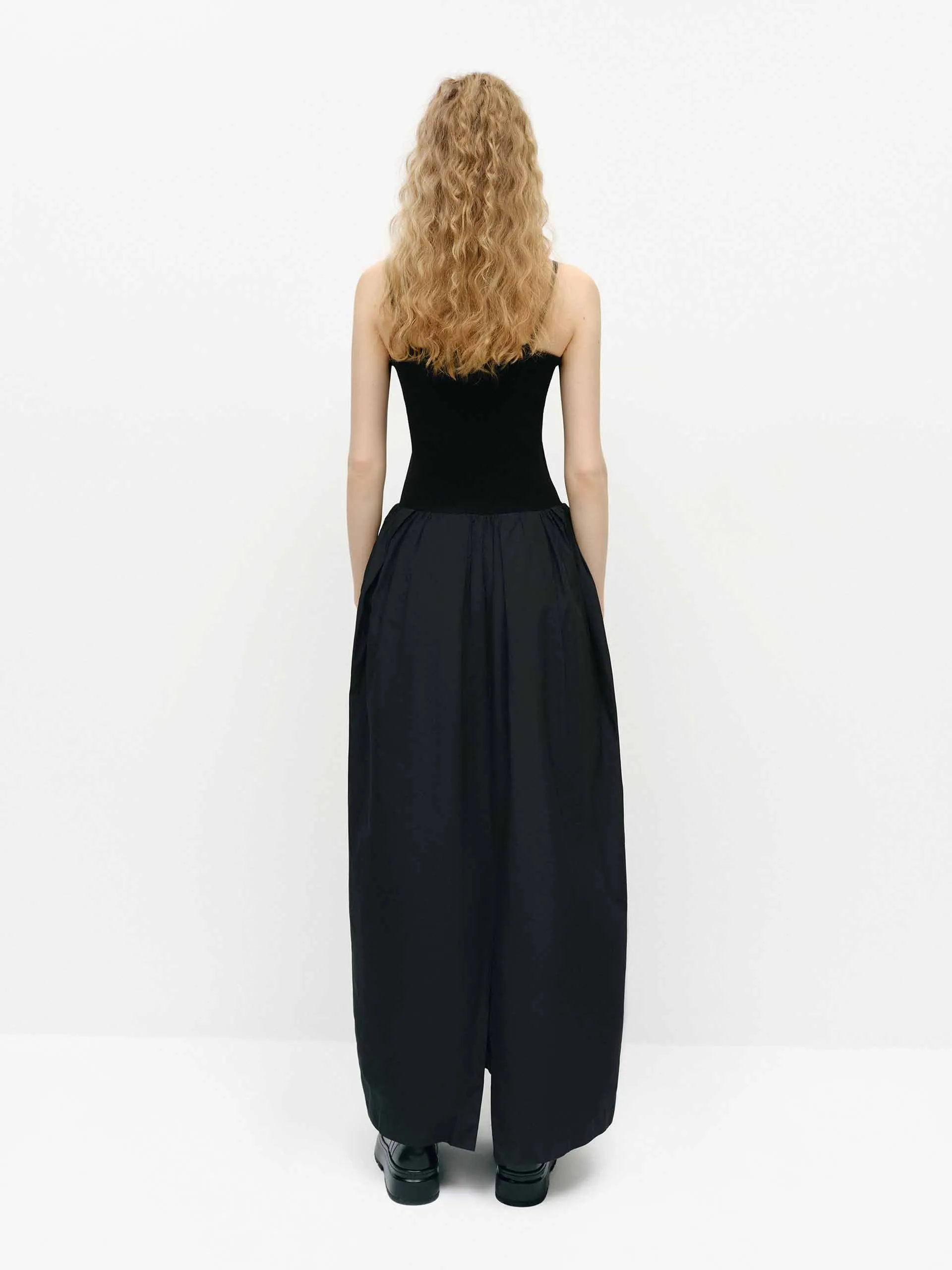 Cocoon Shape Paneled Dress