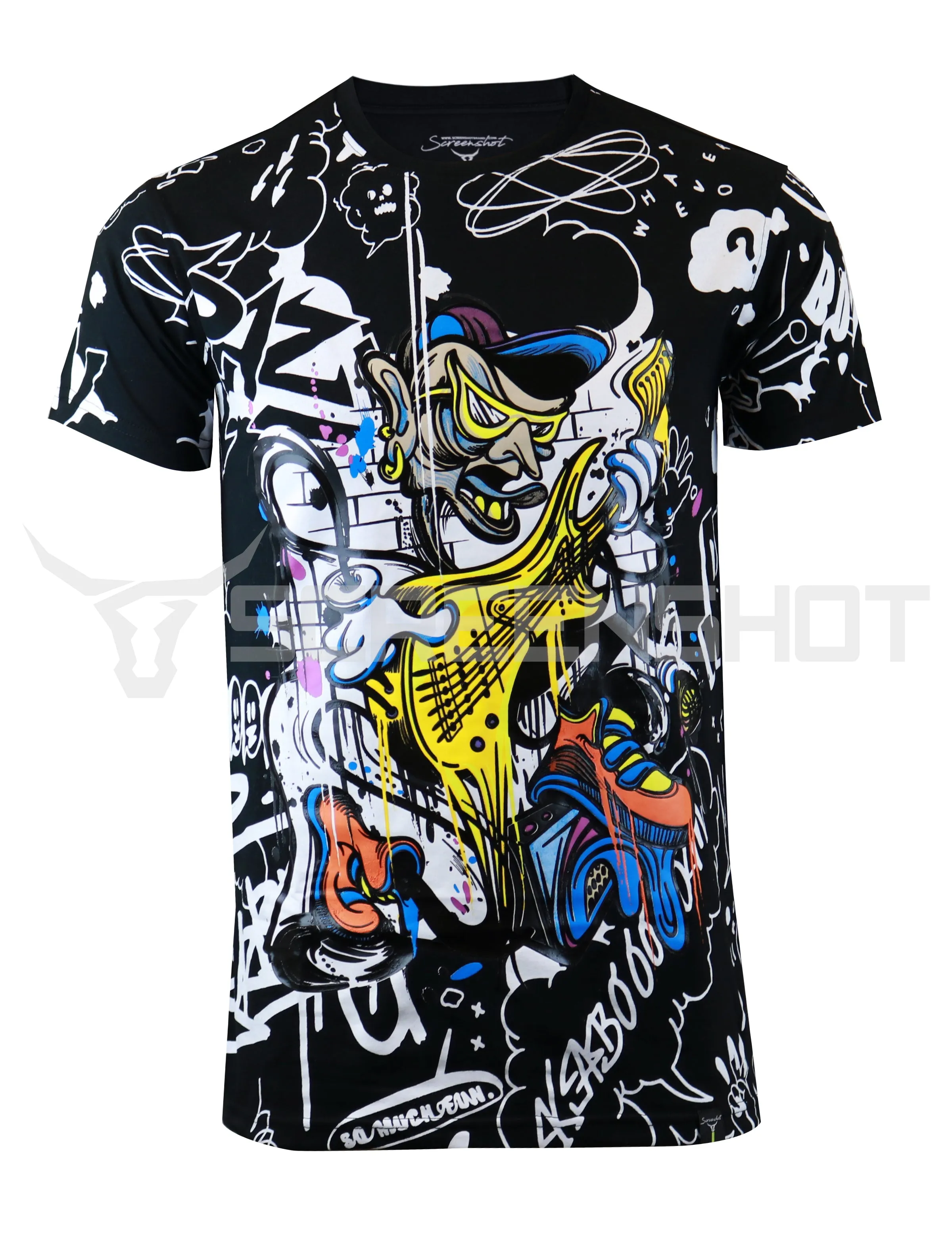 CRAZY ANIMATION T-SHIRTS-S11027 (BLACK)
