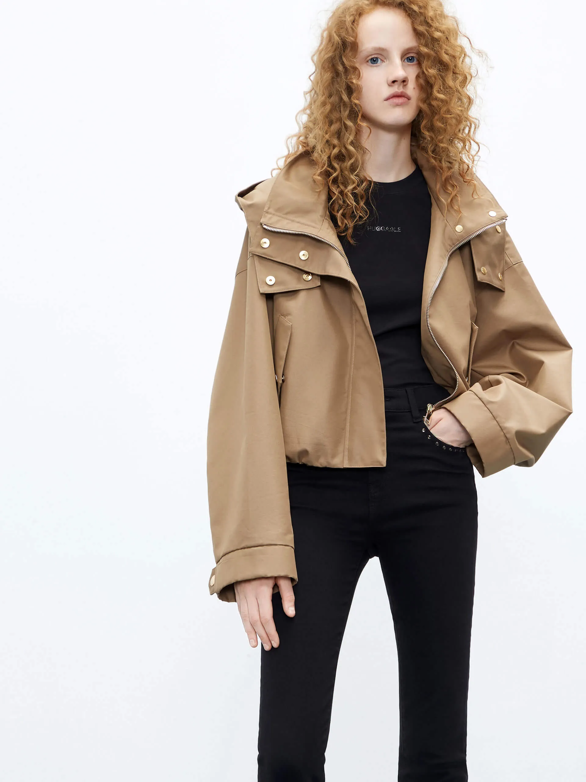 Cropped Hooded Jacket