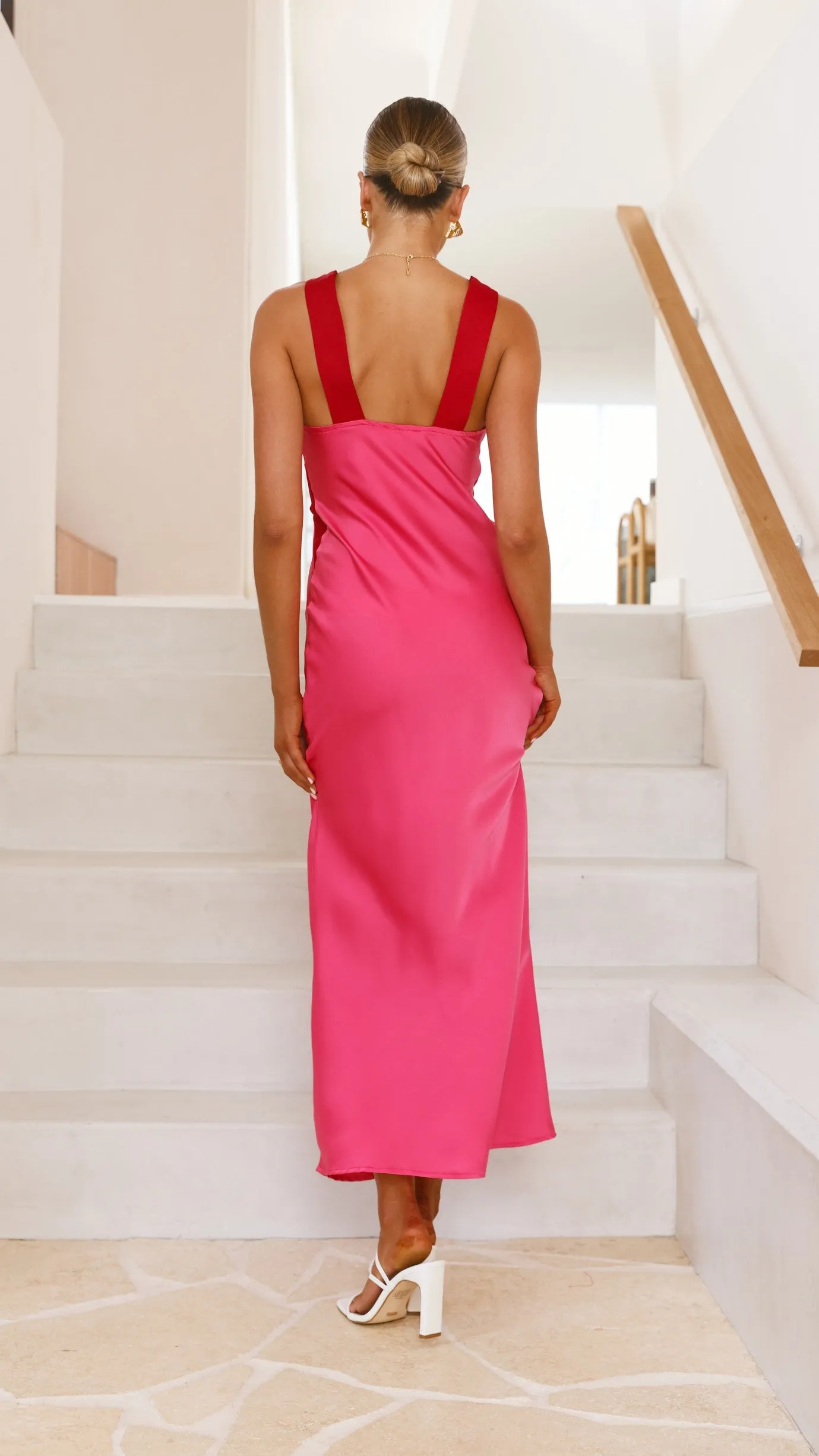 Glacia Maxi Dress - Pink/Red