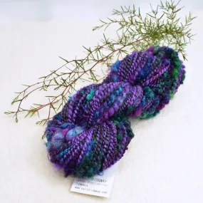 Handspun Chunky Tasmanian Merino Art Yarn in Amethyst Jewels