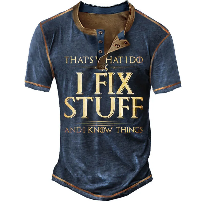Men's Tactical Henley Shirt for Outdoor Sports