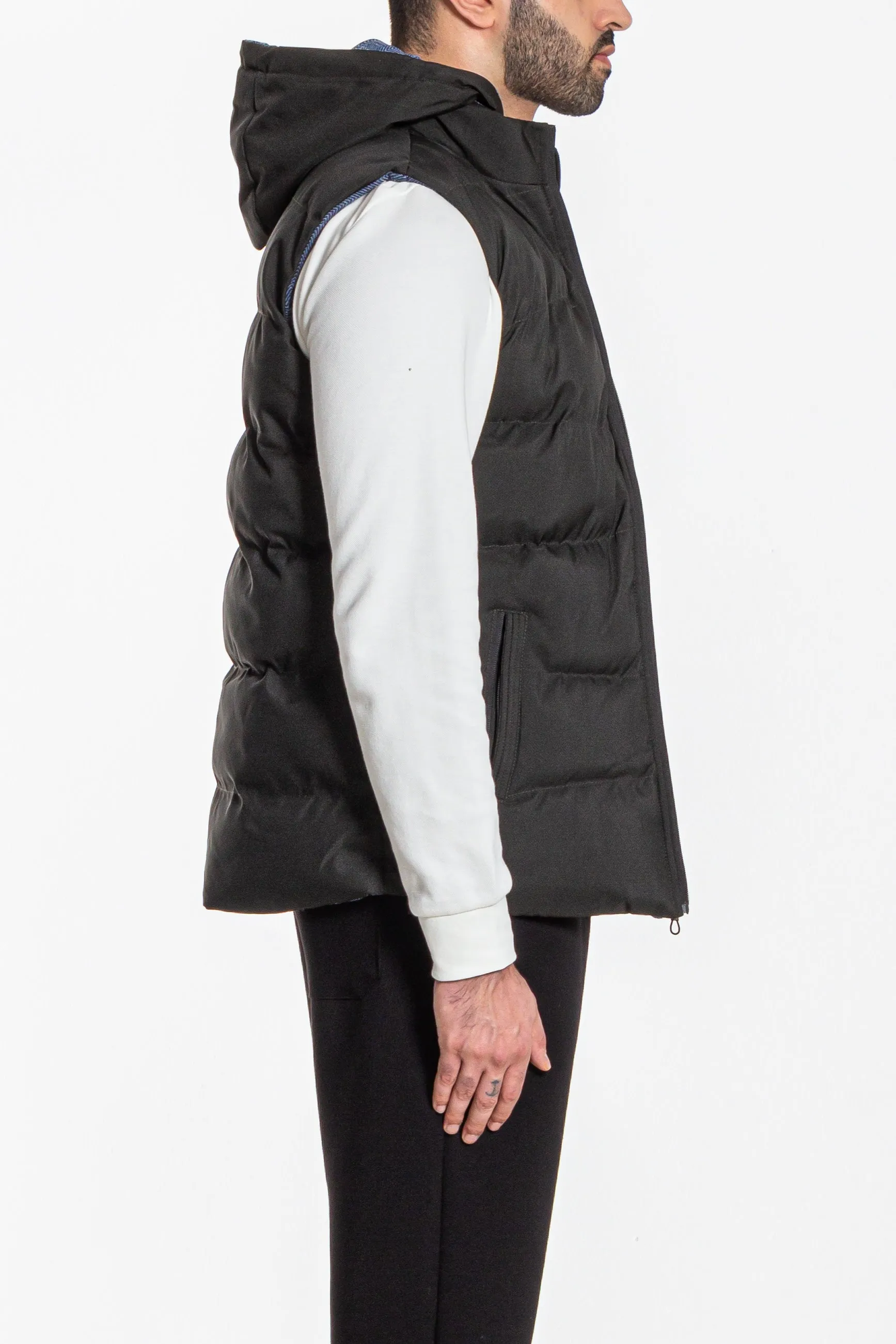TEXTURED PUFFER GILET