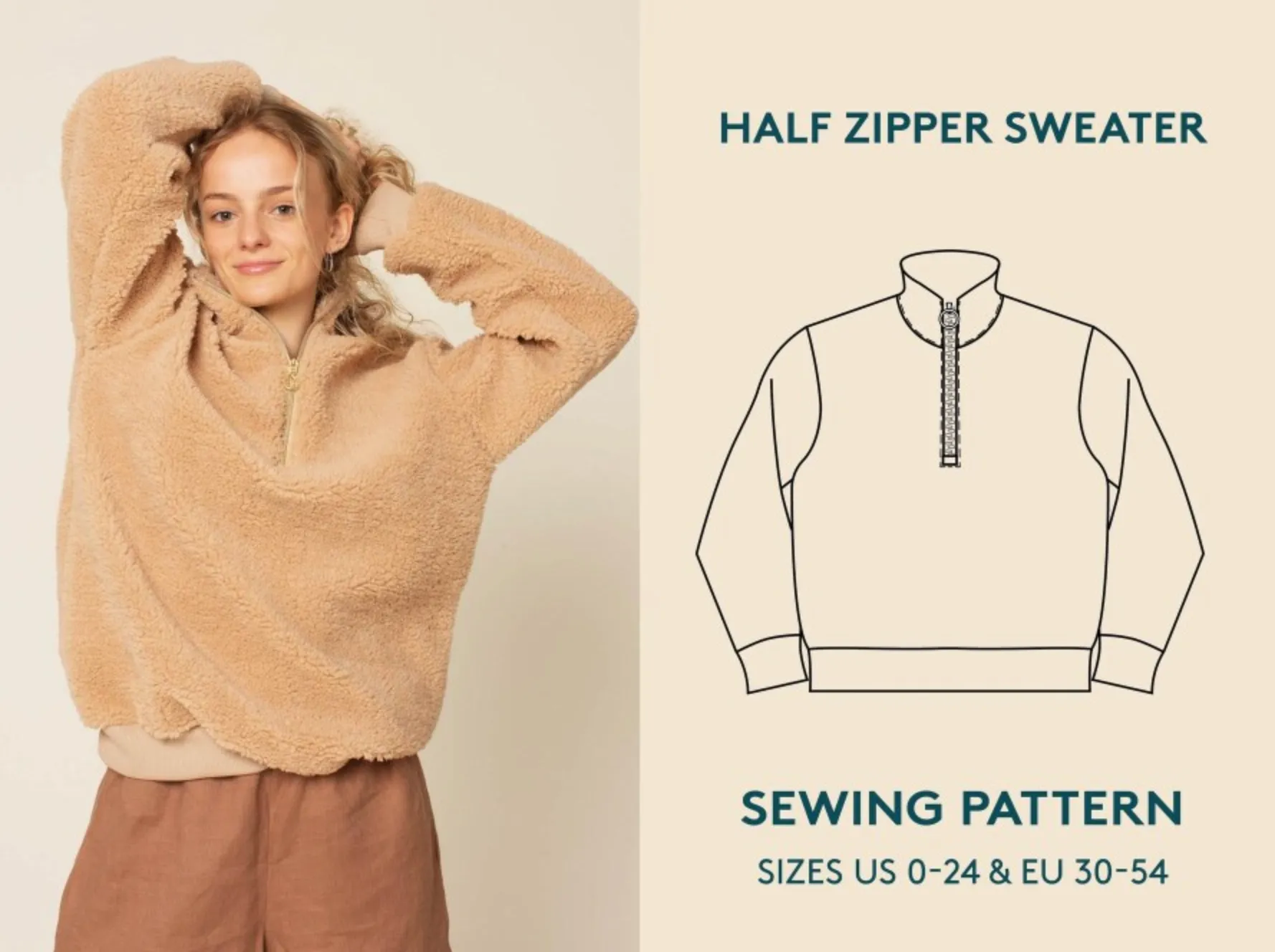 The Half-Zip Sweater - Army Green