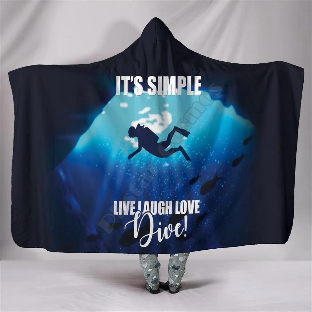 Towel with hoodie: It's simple, just dive