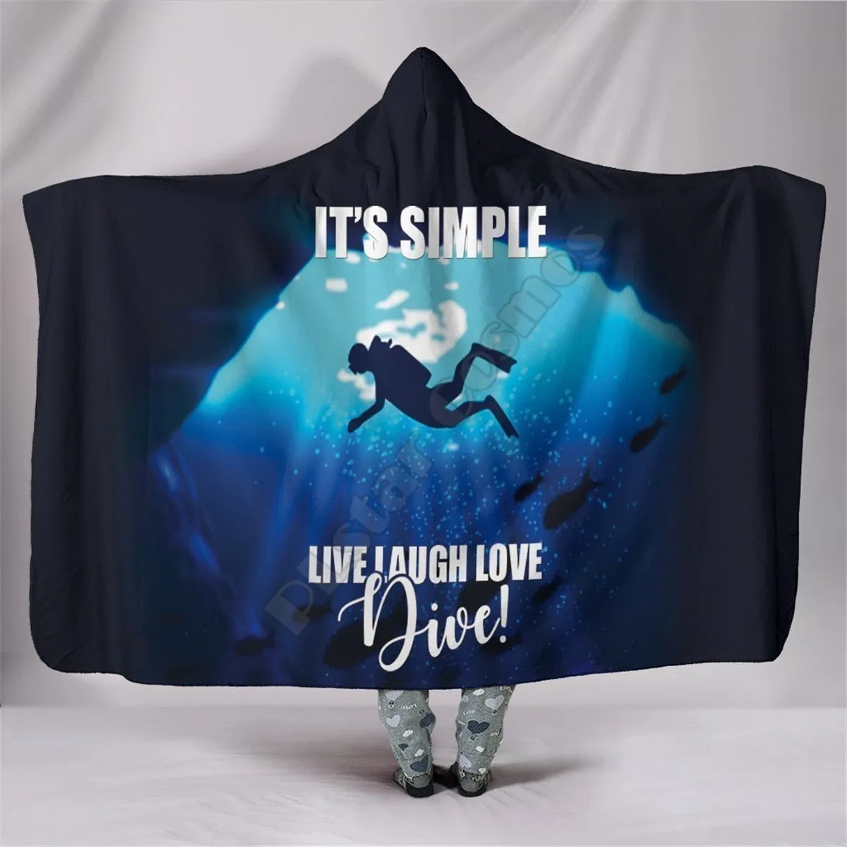 Towel with hoodie: It's simple, just dive